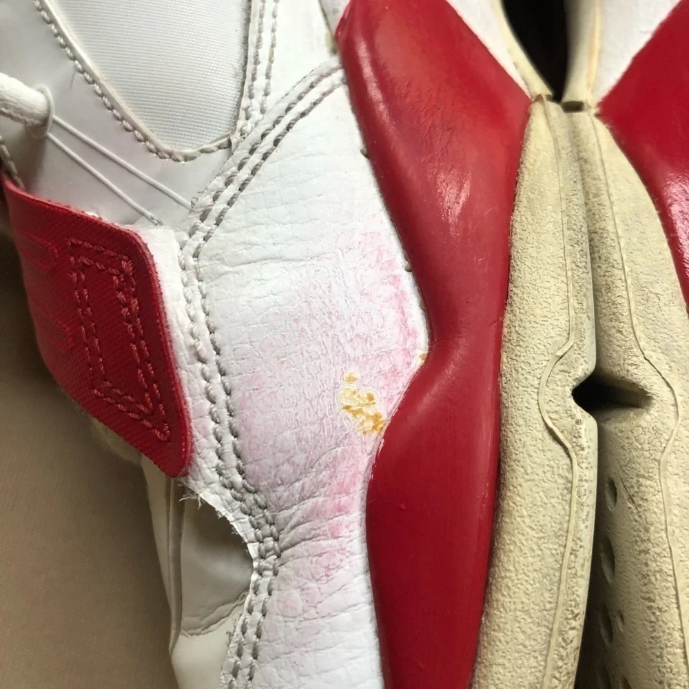 Air Jordan 8.0 White‎ Varsity Red Stealth Size 7 Y